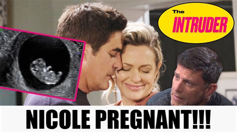 However, miracles happen each day and it looks like “Ericole” will be granted a Godly gift. . Is nicole on days of our lives pregnant in real life